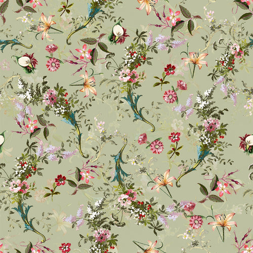 Flores Vintage sobre Verde