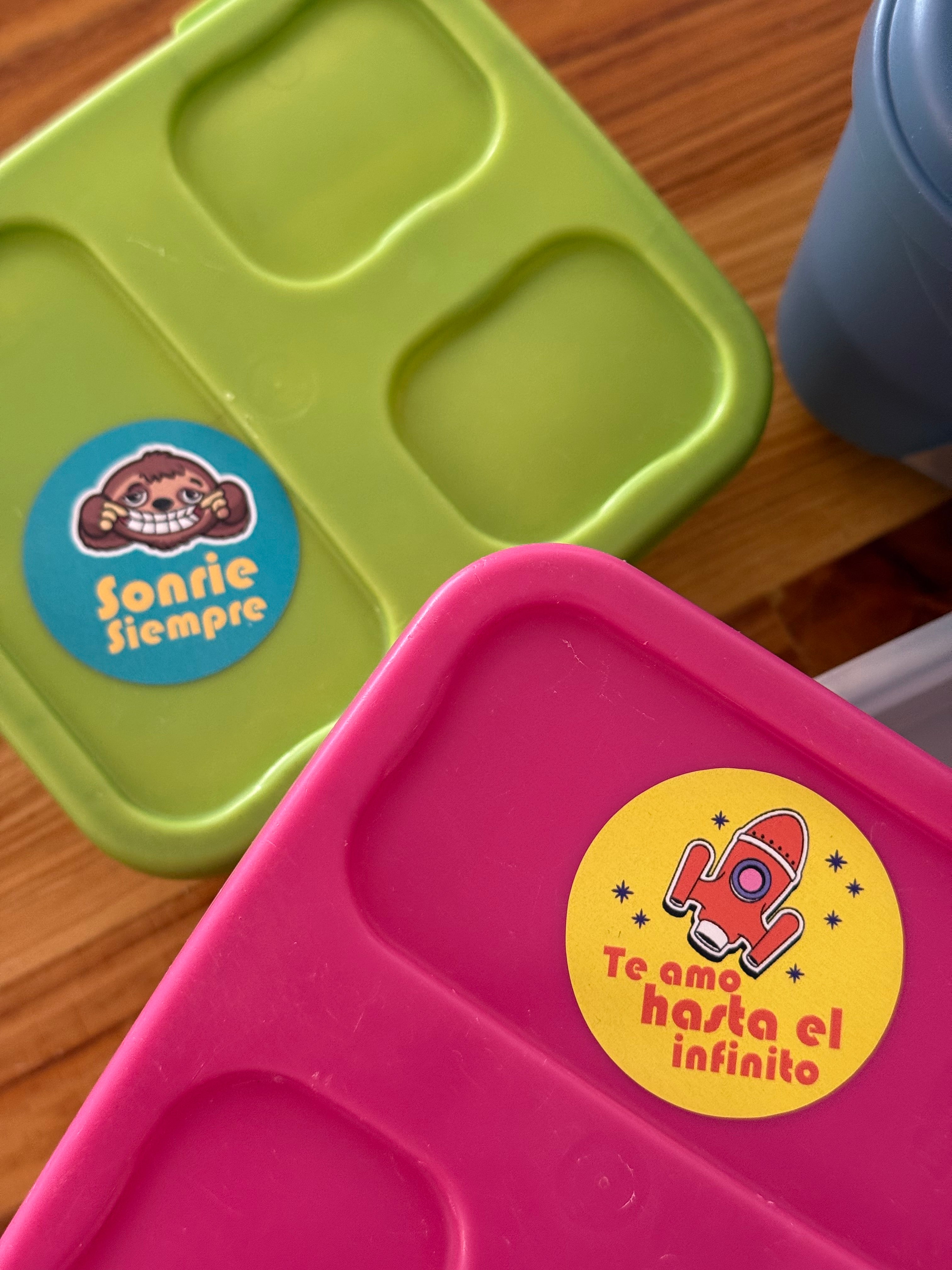 Stickers Motivacionales para Lonchera | Set 12 Unidades