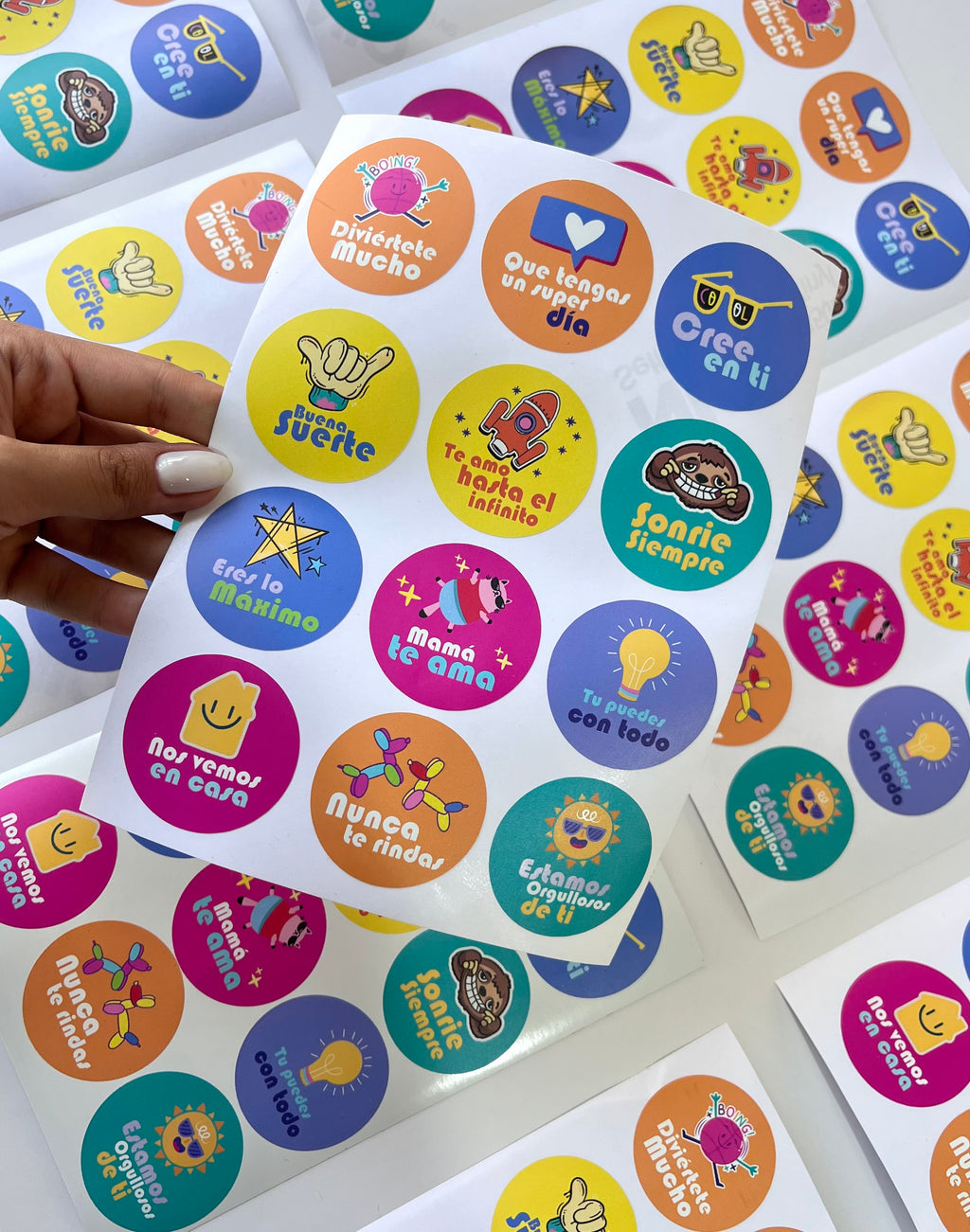 Stickers Motivacionales para Lonchera | Set 12 Unidades