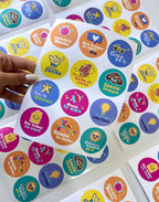 Stickers Motivacionales para Lonchera | Set 12 Unidades
