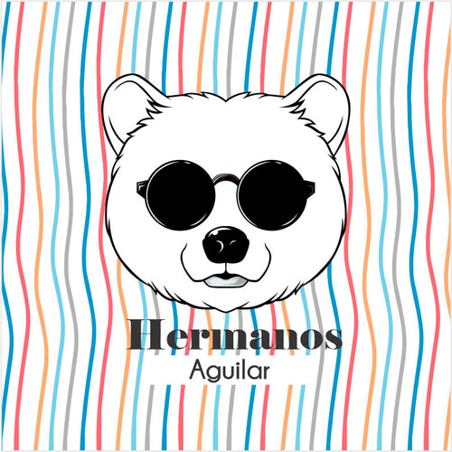Oso Lentes Sol Rayas de Colores